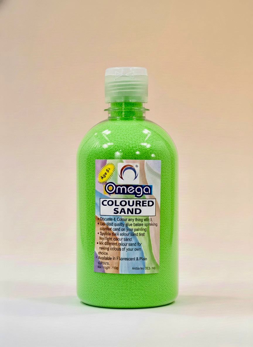 Omega Coloured Sand – 500g | Arts & Crafts Decorative Sand (Multiple Colours)