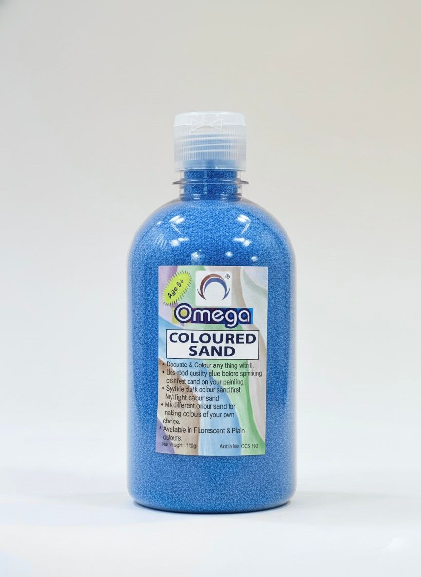 Omega Coloured Sand – 500g | Arts & Crafts Decorative Sand (Multiple Colours)