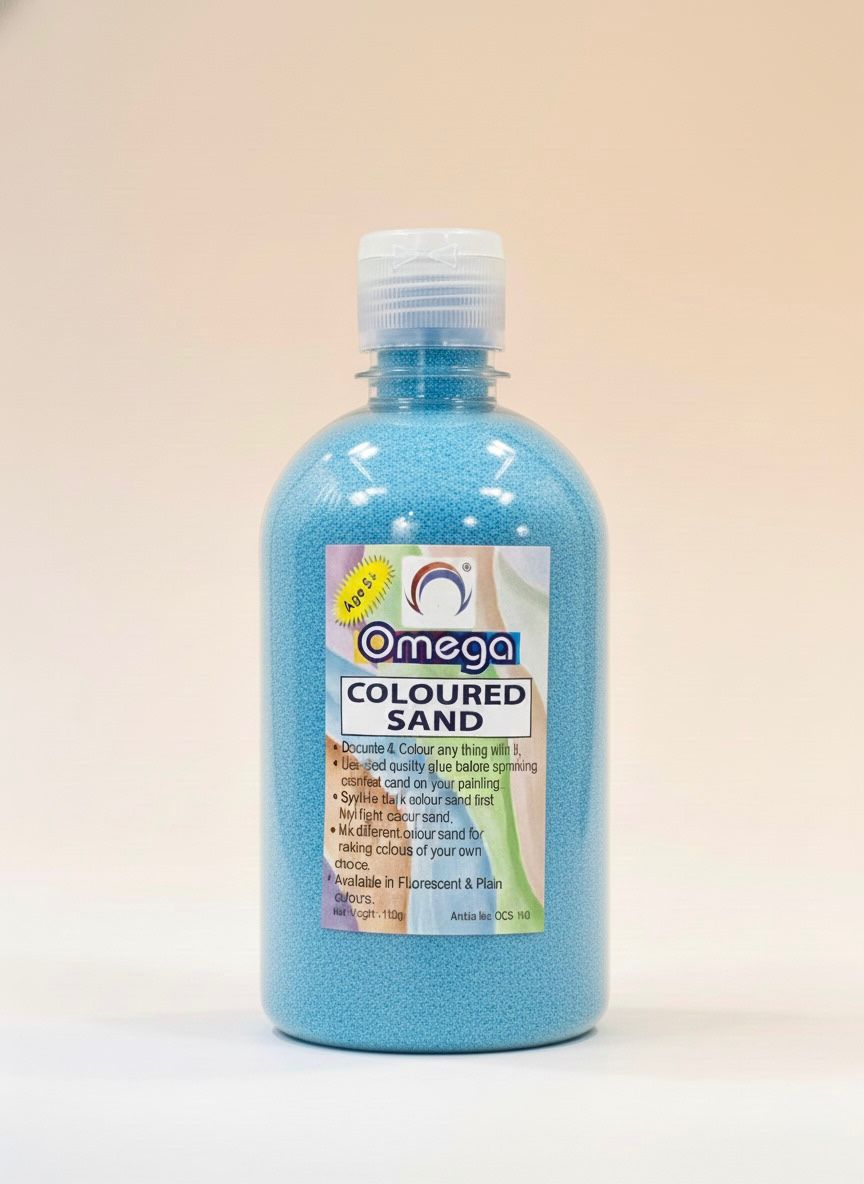 Omega Coloured Sand – 500g | Arts & Crafts Decorative Sand (Multiple Colours)