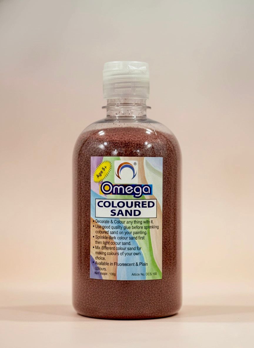Omega Coloured Sand – 500g | Arts & Crafts Decorative Sand (Multiple Colours)