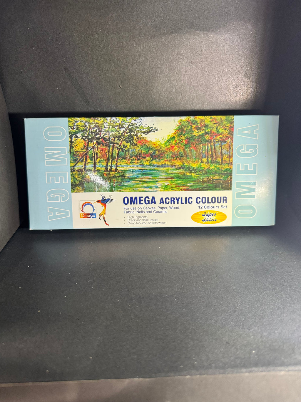 Omega Acrylic Color Painting Set – 12 Tubes (12ml Each)