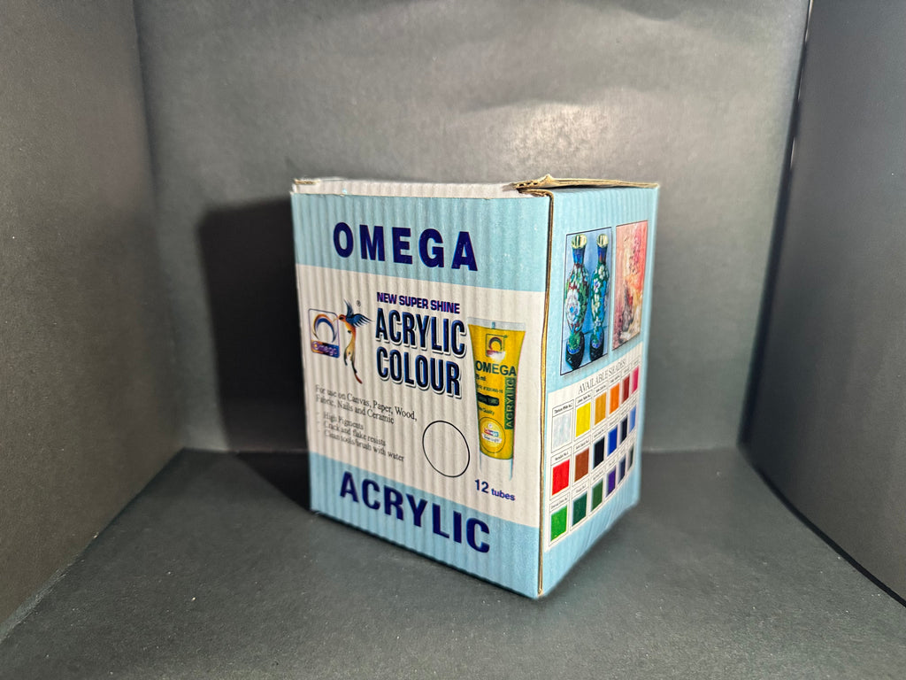 Omega Acrylic Color Set, 12 Tubes, 30 ml